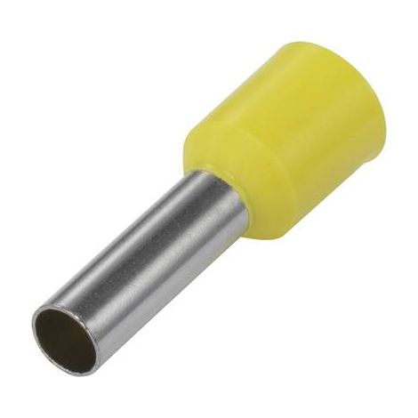EMBOUT SIMPLE D'EXTRÉMITÉ DE CÂBLE TRU COMPONENTS E60-12YL 1091278 1 X 6 MM² X 12 MM PARTIELLEMENT ISOLÉ JAUNE 100 PC(S) (1/2)