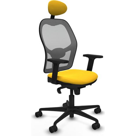 Sedia da ufficio piqueras y crespo Jorquera grigio rete e similpelle (1/2)