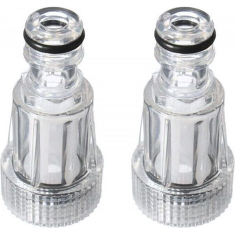2 Filtre à eau, Plastique transparent, 3 cm, Pour Karcher K2-K7, Nettoyage haute pression (1/5)