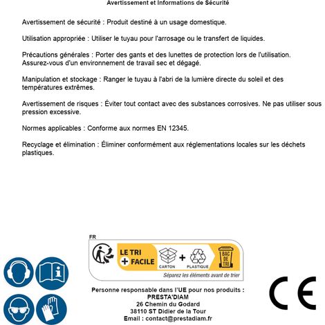Tuyau Plat "Flatex" 15M - Avec Raccords et Pistolet - Flexible et Pratique - Idéal pour Arrosage - RIBIMEX