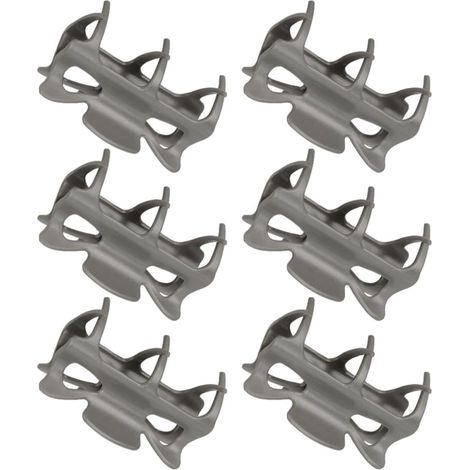 Lot de 6 Pinces à Cheveux Isolantes en Pps Noires pour Boucles, Fixation Haute Température, pour Coiffure à Domicile Salon (1/5)