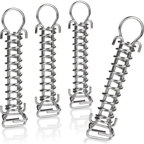 4X Ressort de Tension avec Double Crochet - Ressort pour tentes, auvents, Bateaux - Accessoires de Fixation (4 Morceaux de Ressort de Tension - 19 cm) (1/5)