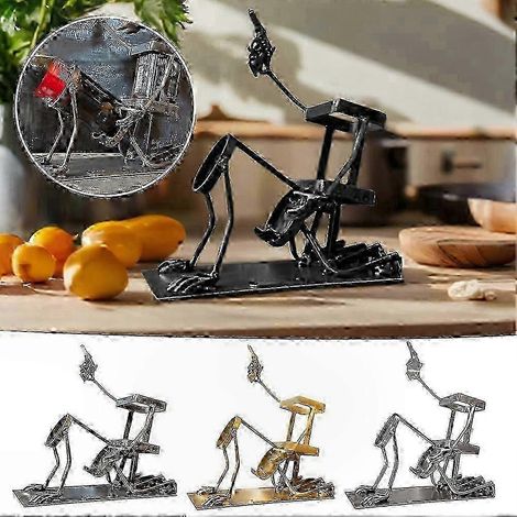 Porte-Bouteille Crâne Métal pour Déco Bar - Support Original pour Whisky, Bière, Vin & Soda - Design Squelette Humoristique (1/4)