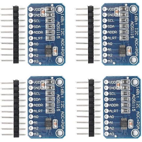 4 modules ADS1115 16 bits 4 canaux I2C haute précision pour Arduino et Raspberry Pi (1/5)