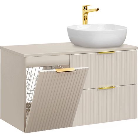 Mobile bagno con lavabo Adriel cachemire 100cm