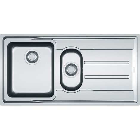 Evier à encastrer 51.4cm inox avec siphon - Franke - 758005 (1/2)