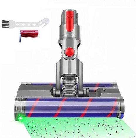 Flexible Doppelwalzen-Rotationsbürste mit LED-Beleuchtung für Staubsauger der Modelle V7, V8, V10, V11 und V15, Ersatzteile für Hartböden (1/5)