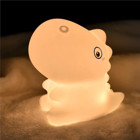 Lampe dinosaure en silicone, décoration de chambre et lampe de chevet, cadeau pour enfants, mères et adolescents (1/5)