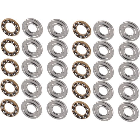 Jeu de 10 roulements à billes de butée miniatures en acier plat de haute précision (F6-14M 6x14x5mm) (1/5)