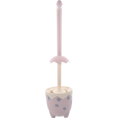 Brosse WC PP/TPR rose, pour cuvette et toilettes domestiques (1/5)