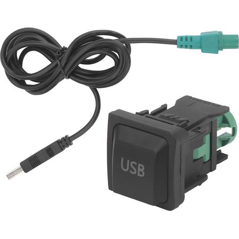 Câble audio USB voiture 150cm avec interrupteur universel pour téléphone/tablette/MP3 radio musique (1/5)