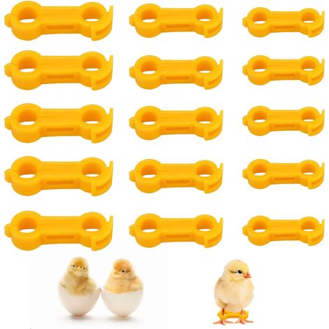 Paquete de 15 correctores de patas para loros, gallinas y pájaros pequeños (clips de fijación de patas). (1/5)
