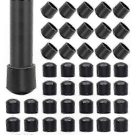 Lot de 40 embouts ronds PVC 14mm pour pieds de table et chaise, protecteurs de sol anti-rayures (1/5)