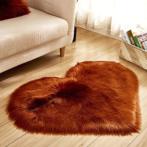 Tapis Shaggy - Imitation Peau De Mouton - Polyester - 40 x 50 cm - Blanc Violet Noir Rouge Gris - Pour Chambre Salon Entrée (1/4)