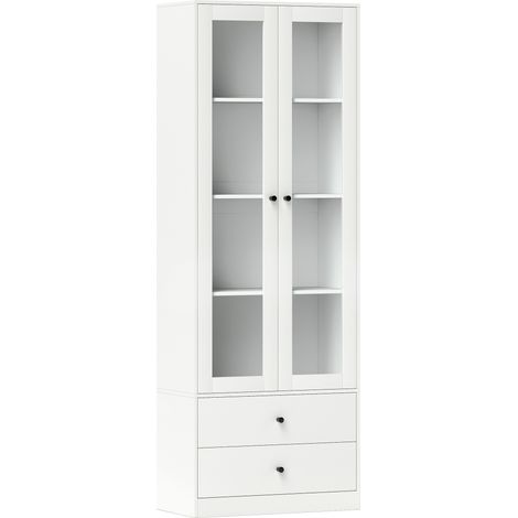 Buffet haut vitrine GUILLAUME blanc (1/5)