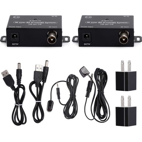 Kit de répéteur infrarouge IR par radiofréquence, rallonge télécommande (US 110-240V) (1/5)