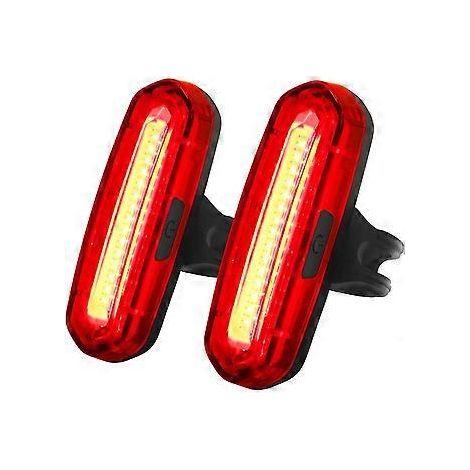 2er-Pack Fahrradrücklicht mit 100 Lumen, leistungsstarkes rotes/blaues LED-Fahrradlicht mit 6 Modi