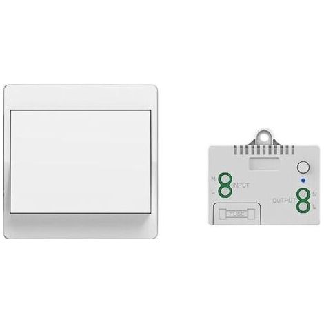 Interrupteur sans fil autoalimenté, sans pile, télécommande sans fil pour les lumières et appareils électriques, étanche et sûr, pouvant être installé directement dans une salle de bain, etc. (1 To 1) (1/5)
