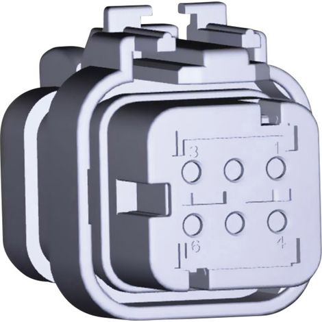 TE Connectivity Boîtier femelle pour câble série AMPSEAL16 Nbr total de pôles 6 776531-1 1 pc(s) (1/2)