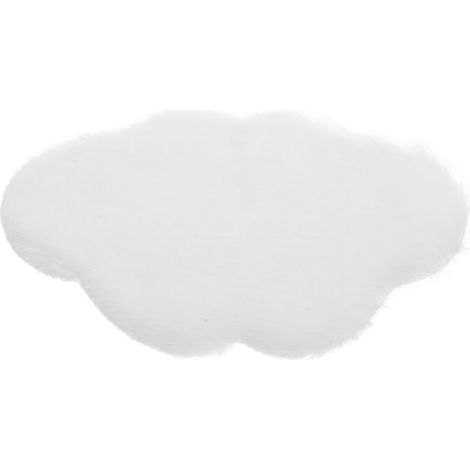 Tapis de maison de poupée, mini paillasson compatible avec une utilisation sur table, peluche blanche (1/5)