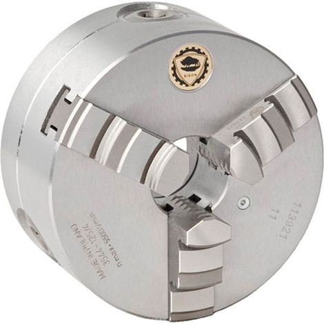 Mandrin 3 mors à serrage concentrique corps en acier DIN55029 diam. 200 mm Camlock 4 3544-200-4 Bison 3544-200-4