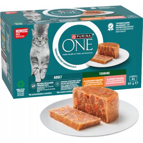 PURINA ONE Adult Alimento umido completo per gatti adulti 4 x 85 g (1/5)