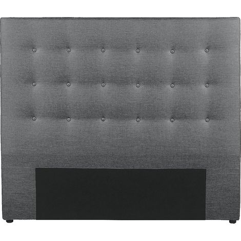 Tête de lit capitonnée - 140 cm - Tissu - Gris - FRANCESCO (1/5)