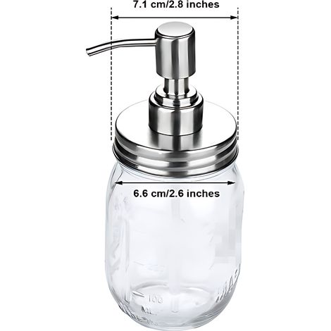 1 Set Edelstahl-Pumpstopper für Einmachgläser, multifunktionale Pumpstopper für Milchprodukte, auslaufsicherer Lebensmittel-Pumpspender mit luftdichtem Deckel, passend für 6,5 cm Glasbehälter, schwarz