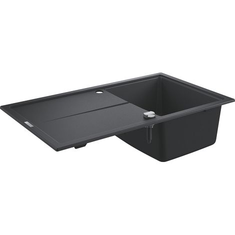 Fregadero composite con escurridor color negro granito 1000x500 K400 Grohe (1/3)