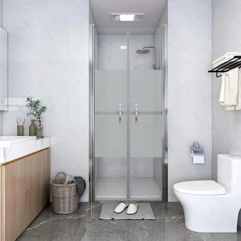 Porte De Douche Porte et paroi de douche - ESG demi-dépoli 101x190 cm BV338218 - BonneVie (1/4)