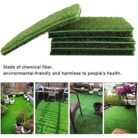 Gazon synthétique - 10 PCS - Fibres chimiques - Décor jardin - Micro paysage (1/4)