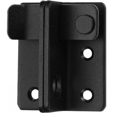 1pc Serrure de porte coulissante en acier inoxydable noir, loquet de porte, boulons de porte battante avec vis pour portes, fenêtres, armoires et jardins (1/5)