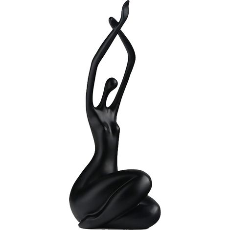 Yoga-Statuette, dekorative Meditationsskulpturen aus Kunstharz – Schreibtischdekoration für Zuhause oder Büro (1/5)