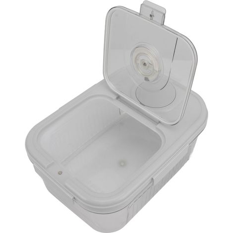 Boîte de rangement pour riz 10 kg, distributeur de céréales étanche, récipient alimentaire sec de cuisine, grand seau blanc pour riz et pâtes (1/5)