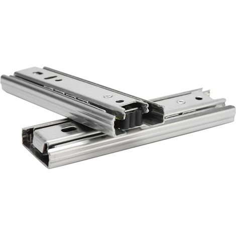 2 pièces 5 pouces Mini glissières de tiroir courtes Rail de guidage de meubles extension complète matériel de placard de cuisine pour armoires, placards (1/5)