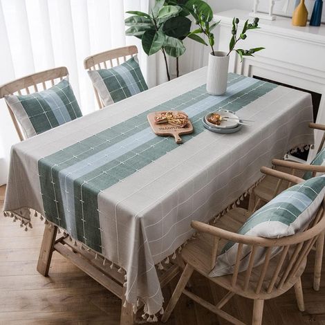 Rechteckige Tischdecke, schmutzabweisende, wasserdichte Tischdecken, moderne Tischdecke, maschinenwaschbar, Tischwäsche, beschichtete Tischdecke, Esstischtischdecke, Küchentischdecke, 200 x 140 cm
