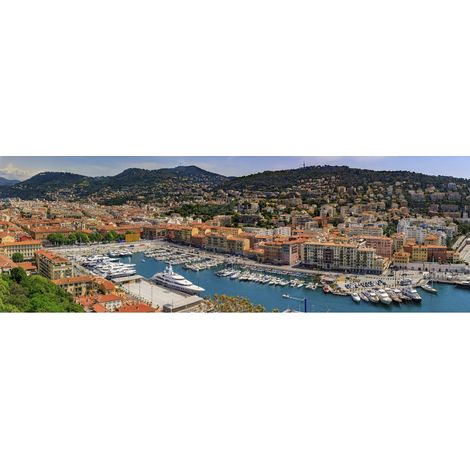 Tableau sur toile Nice 45x135 cm - Impression sur Toile Murale Décorative - Image imprimée en HD sur Toile - Toile sur Châssis en Bois FSC - Fabriqué en France (1/4)