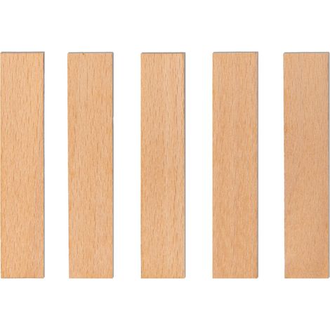 Stoppini in legno per candele 100x20x1 mm 5 pezzi
