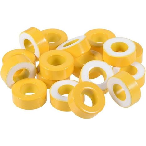 17 PCS Noyau de Poudre de Fer Anneau Jaune et Blanc Noyau D'Anneau de Poudre de Fer (1/5)