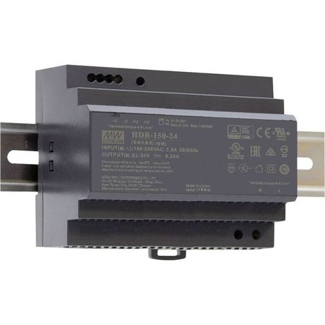 [NEUWERTIG] B-Ware Mean Well Hutschienen-Netzteil HDR-150-12 12V DC 11.3A 135.6W schwarz 1 Ausgang (1/2)