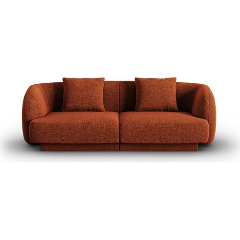 Canapé 2 places en chenille terracotta (1/5)