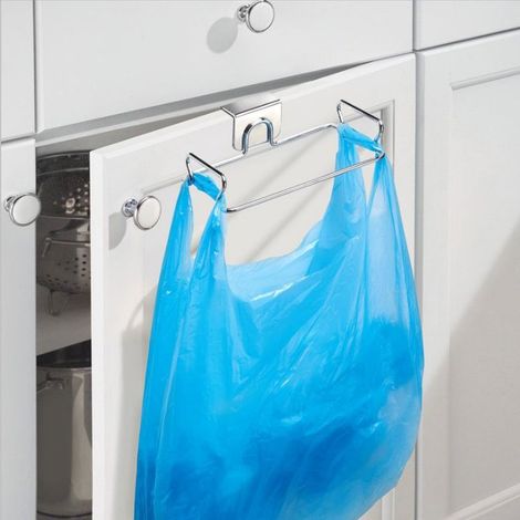 Küchengarderobe aus Edelstahl zur Aufbewahrung von Handtüchern, Mülleimern und Abfall. (1/5)