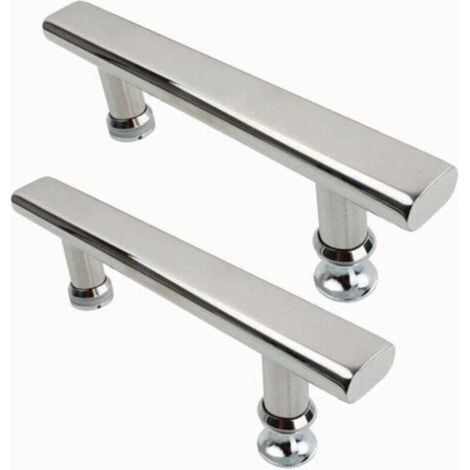 2x Poignée Porte de Douche en Acier Inoxydable Chrome 145mm Poignée de Porte pour Salle de Bain Cuisine