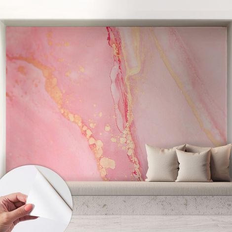 Tapete Selbstklebend - abwaschbar - trendige Wanddeko - elegant Fototapete Pastellfarbene Abstraktion 208x146 cm (1/5)