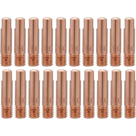 SJLERST 20 pièces de pointe de contact en cuivre pour consommables de torche de soudage 15AK MIG/MAG (1,0 mm) (1/5)