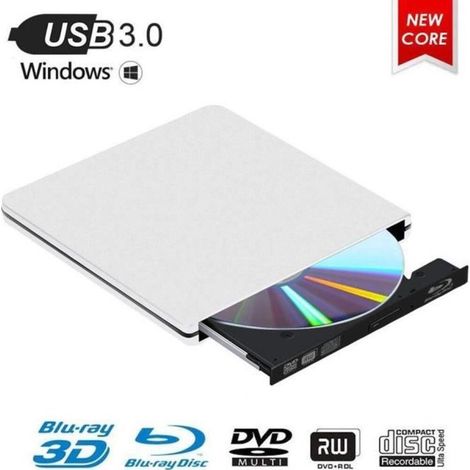 Lecteur Graveur Blu Ray Externe - YULINLAND - Portable - USB 3.0 - 3D - 4K