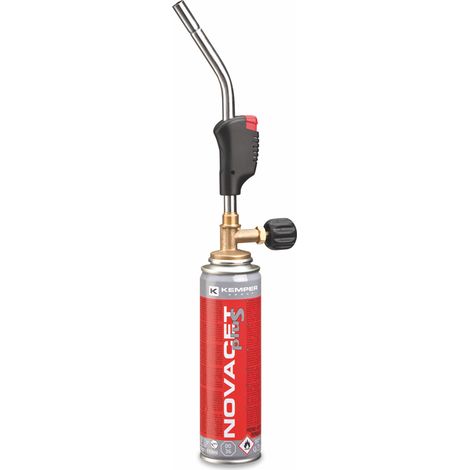 Chalumeau soudeur à flamme bi-gaz – Allumage piézo – Utilisation optimale en position inversée – Raccord fileté 7/16" – Heunert