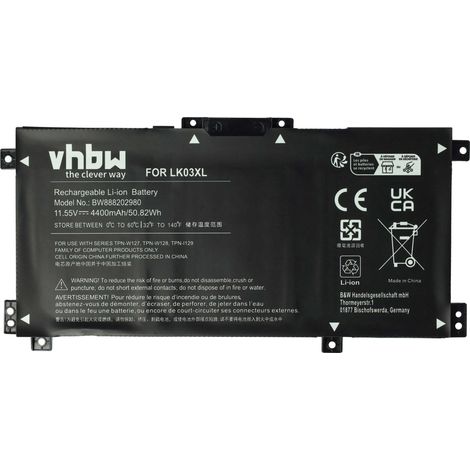 vhbw Akku kompatibel mit HP Envy 17 AE102NW, ae130ng, AE104NM, AE103NL, AE113UR, AE108CA, AE105NB, AE112NF Notebook (4400 mAh, 11,55 V, Li-Polymer) (1/5)