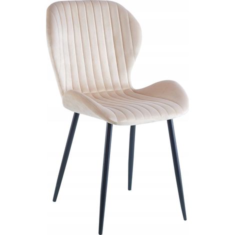 K1-FX Samtstuhl in Beige (1/3)