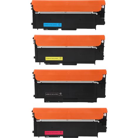 Lot de 4 cartouches d'encre CLT K404S, C404S, Y404S, M404S - Noir, Cyan, Magenta, Jaune pour imprimante Samsung (1/5)